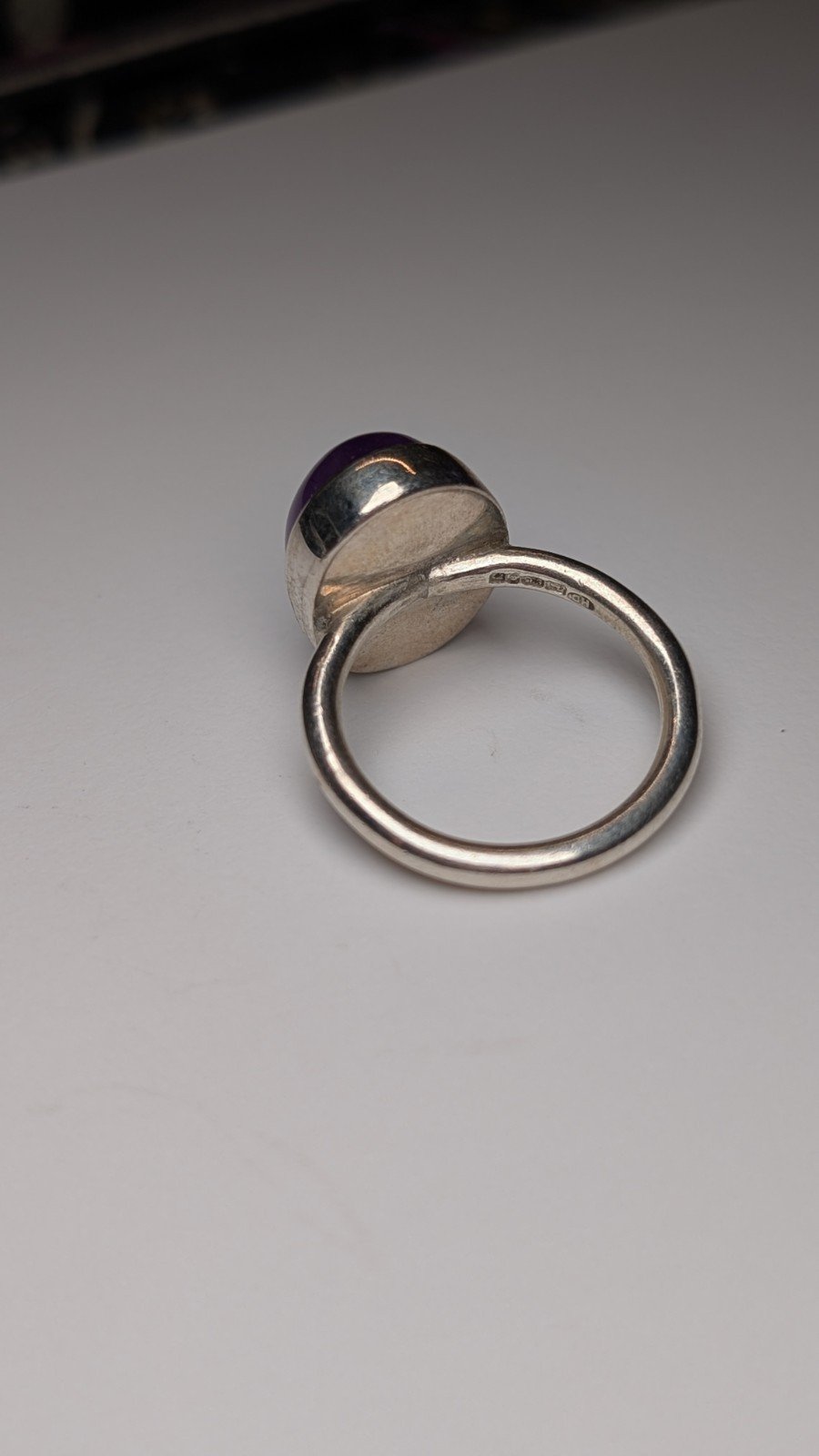 Vintage Sterling Silver Purple Gemstone Amethyst Ring | Size Q 1/2 | 925 Silver - Image 4