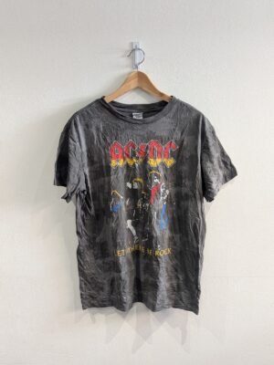 Vintage Style ACDC Let There Be Rock Grey T Shirt Size Extra Large