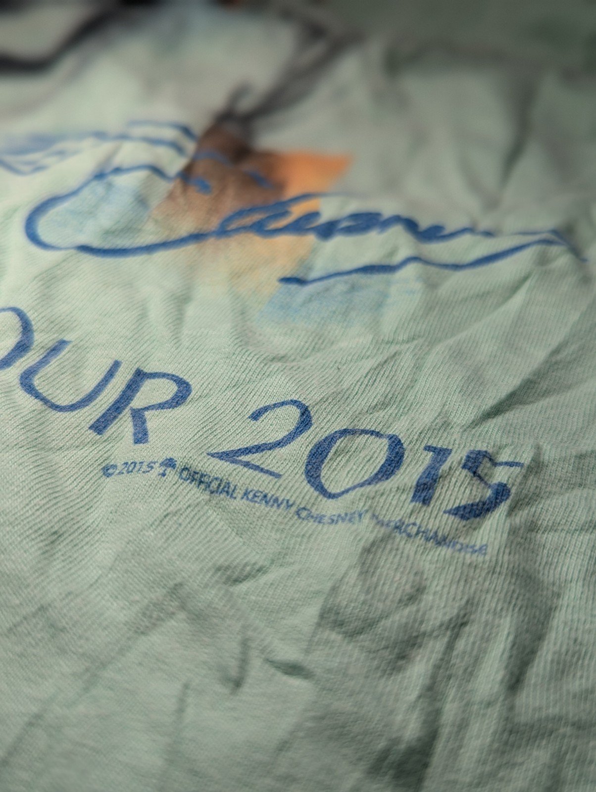 Vintage Style Kenny Chesney Big Revival Tour 2015 Teal T Shirt Size X Large - Image 6