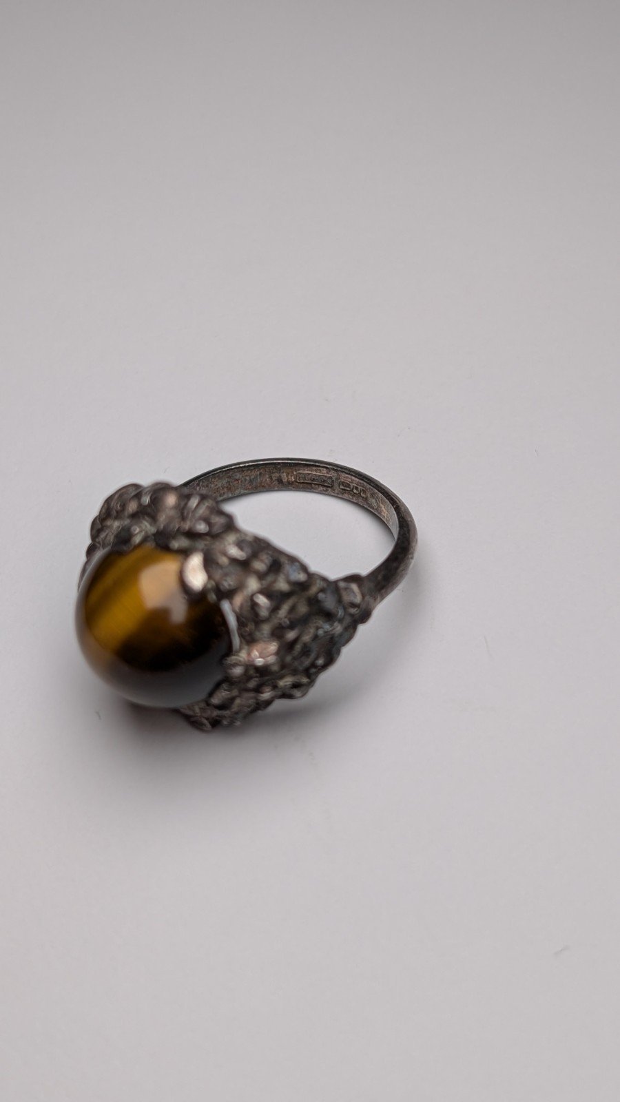Vintage Sterling Silver Tigers Eye Gemstone Ring | Size O | 925 Silver - Image 5