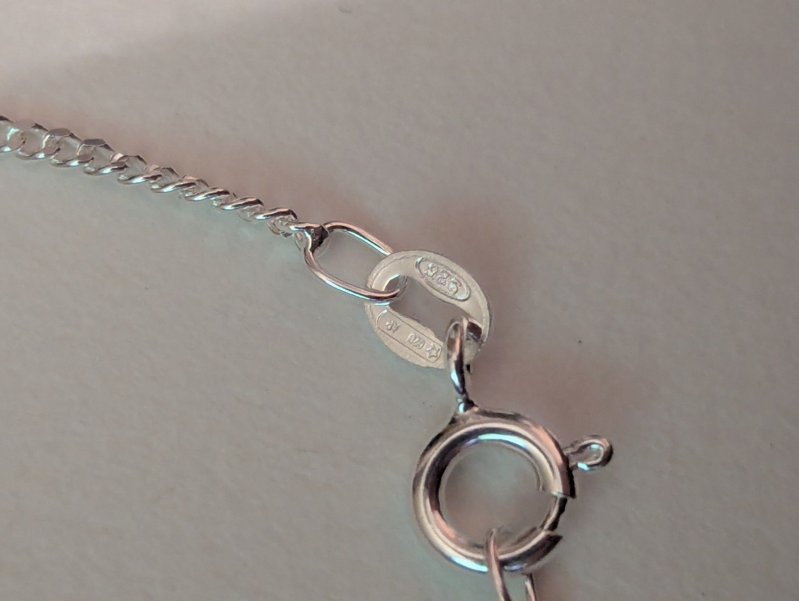 925 Sterling Solid Silver 20-inch Curb Link Chain 51cm | Slight Kinks In Chain - Image 5