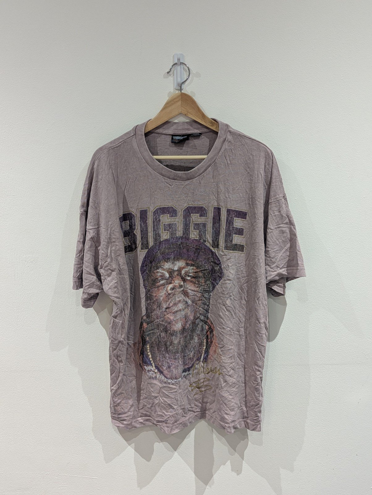 Vintage Style The Notorious B.I.G Biggie Purple T Shirt Size Medium