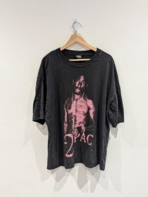 Vintage Style 2PAC Tupac Portrait Black T Shirt Extra Large