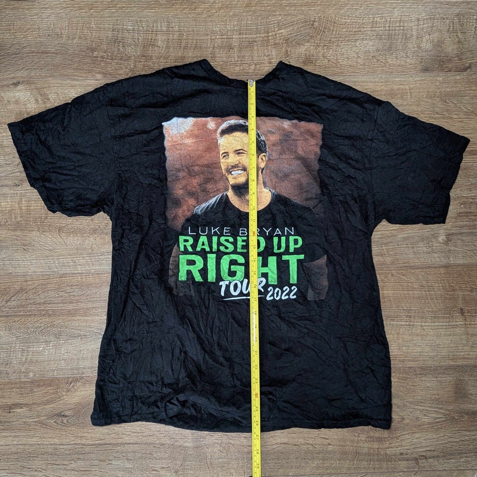 Vintage Style Luke Bryan Raised Up Right Tour 2022 Black T Shirt Extra Large - Image 5