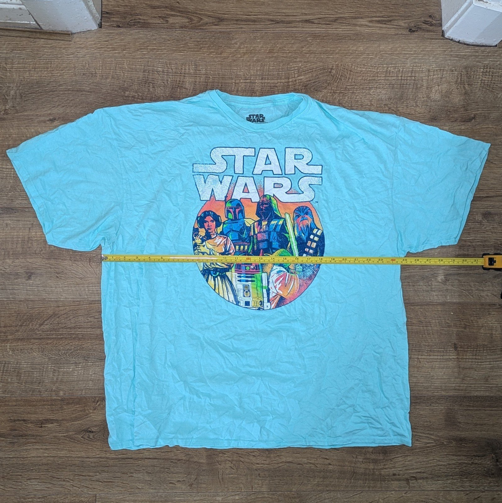 Vintage Style Star Wars MAD Engine Teal/Blue T Shirt XXX Large - Image 4