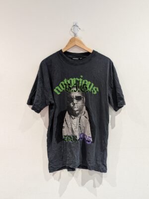 Vintage Style Notorious B.I.G 1995 Tour Grey T Shirt Size X Small