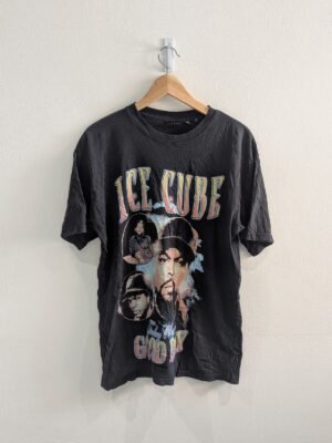 Vintage Style Ice Cube Today Was A Good Day Black T Shirt Size Medium / Large