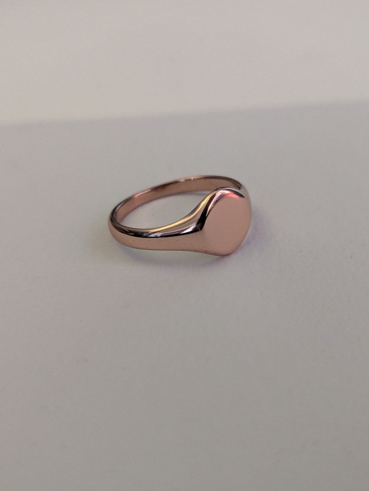 22ct Rose Gold Plated Sterling Silver Traditional Signet Ring | Size T - Image 3