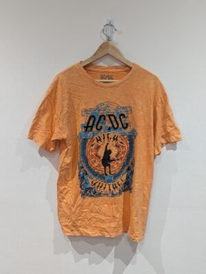 Vintage Style ACDC High Voltage Orange T Shirt Size Large
