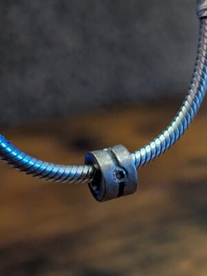 Pandora Sterling Silver with Clear CZ Barrel Collar Charm