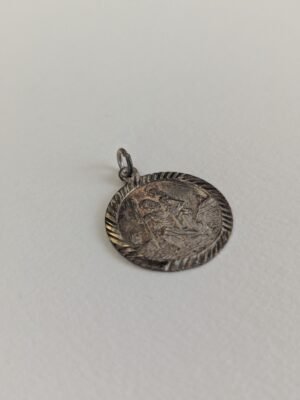 Vintage Sterling Silver St Christopher Pendant | 925 Silver