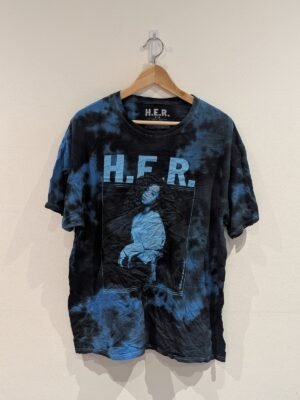 Vintage Style H.E.R Black & Blue Tye Die T Shirt | Size Large