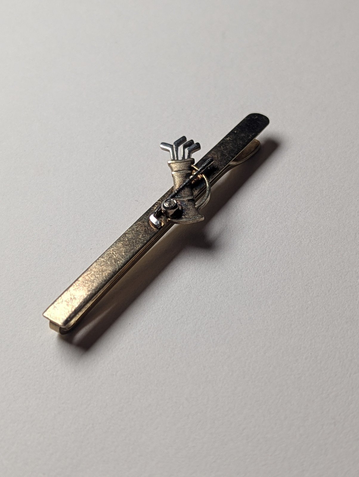 Vintage Sterling Silver Gold Tone Golf Tie Clip | 925 Silver | Golf Tie Clip - Image 5