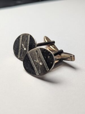 Vintage 9ct Gold Plated Sterling Silver Mens Cufflinks | 925 Silver