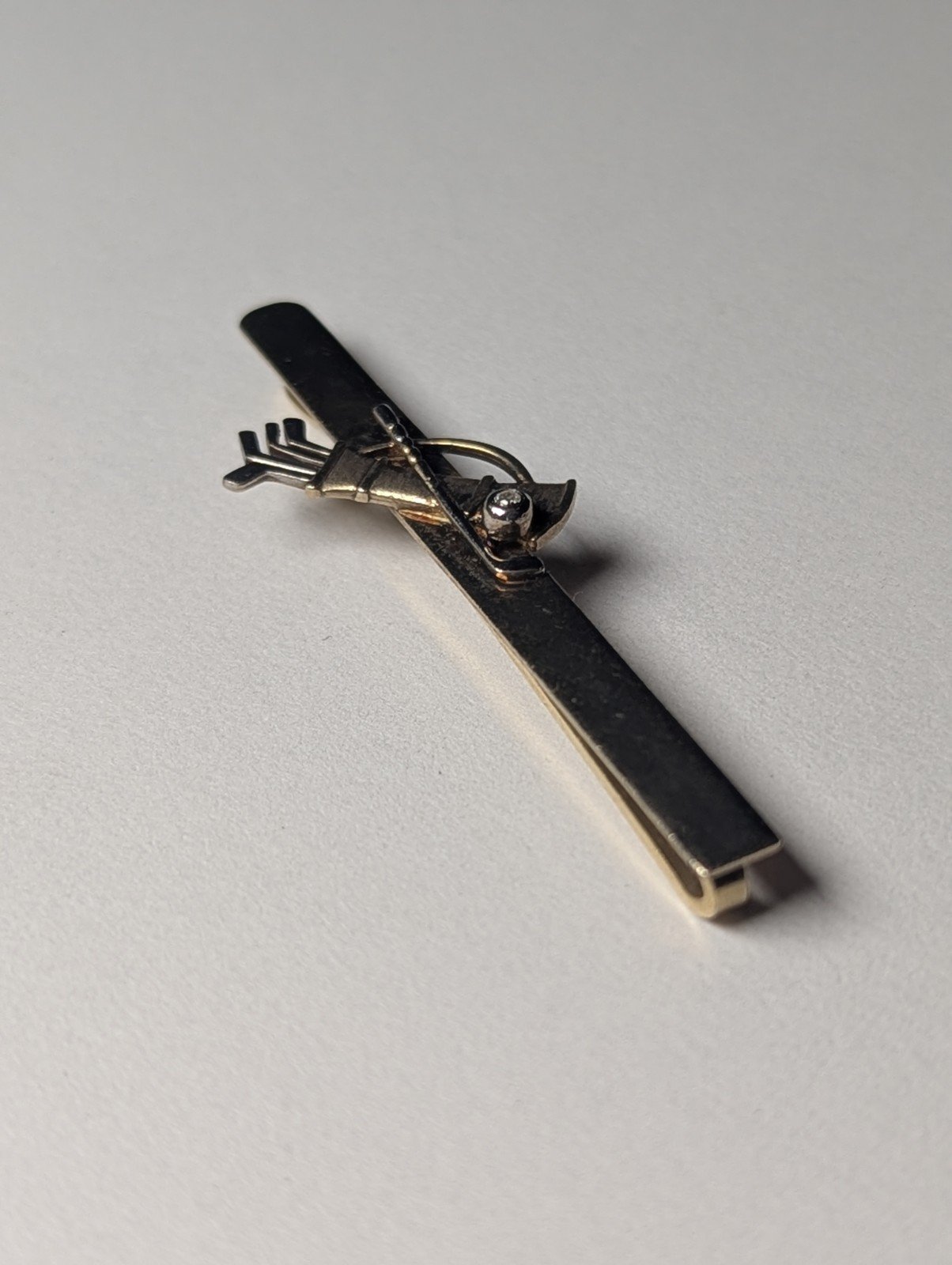 Vintage Sterling Silver Gold Tone Golf Tie Clip | 925 Silver | Golf Tie Clip - Image 7