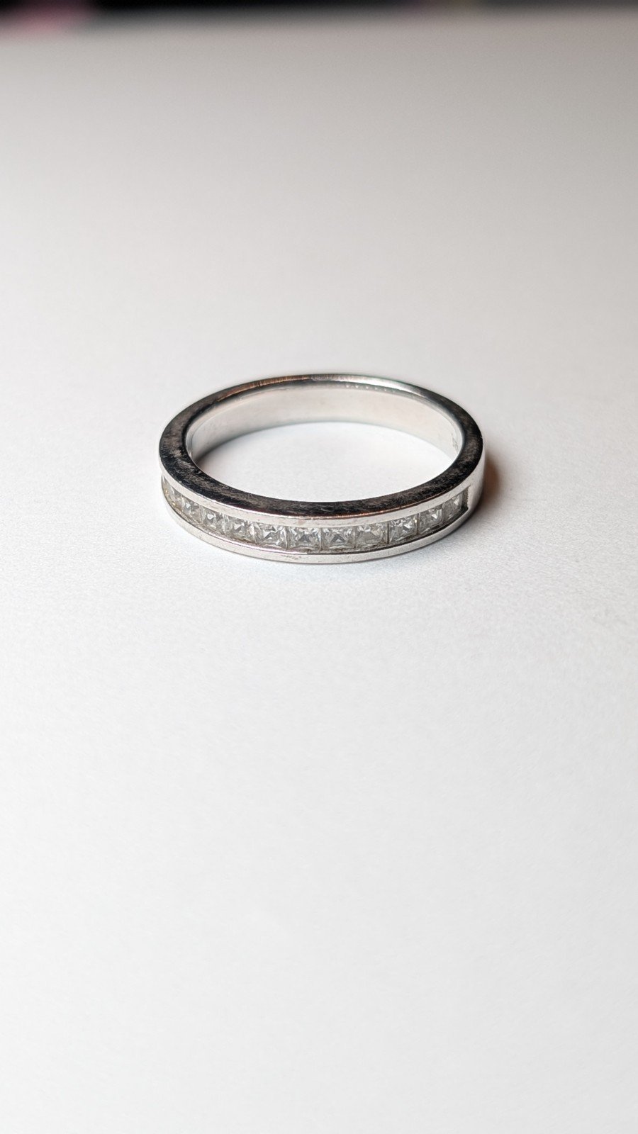 Vintage Sterling Silver DQCZ Row Ring | Size U | 925 Silver