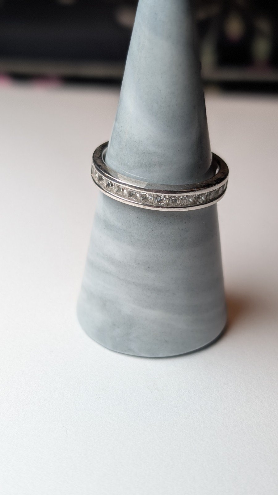 Vintage Sterling Silver DQCZ Row Ring | Size U | 925 Silver - Image 6