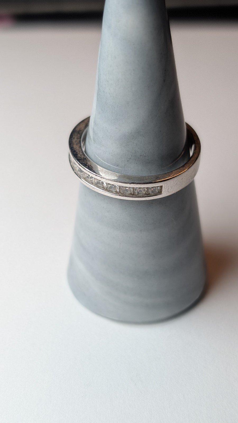 Vintage Sterling Silver DQCZ Row Ring | Size U | 925 Silver - Image 9