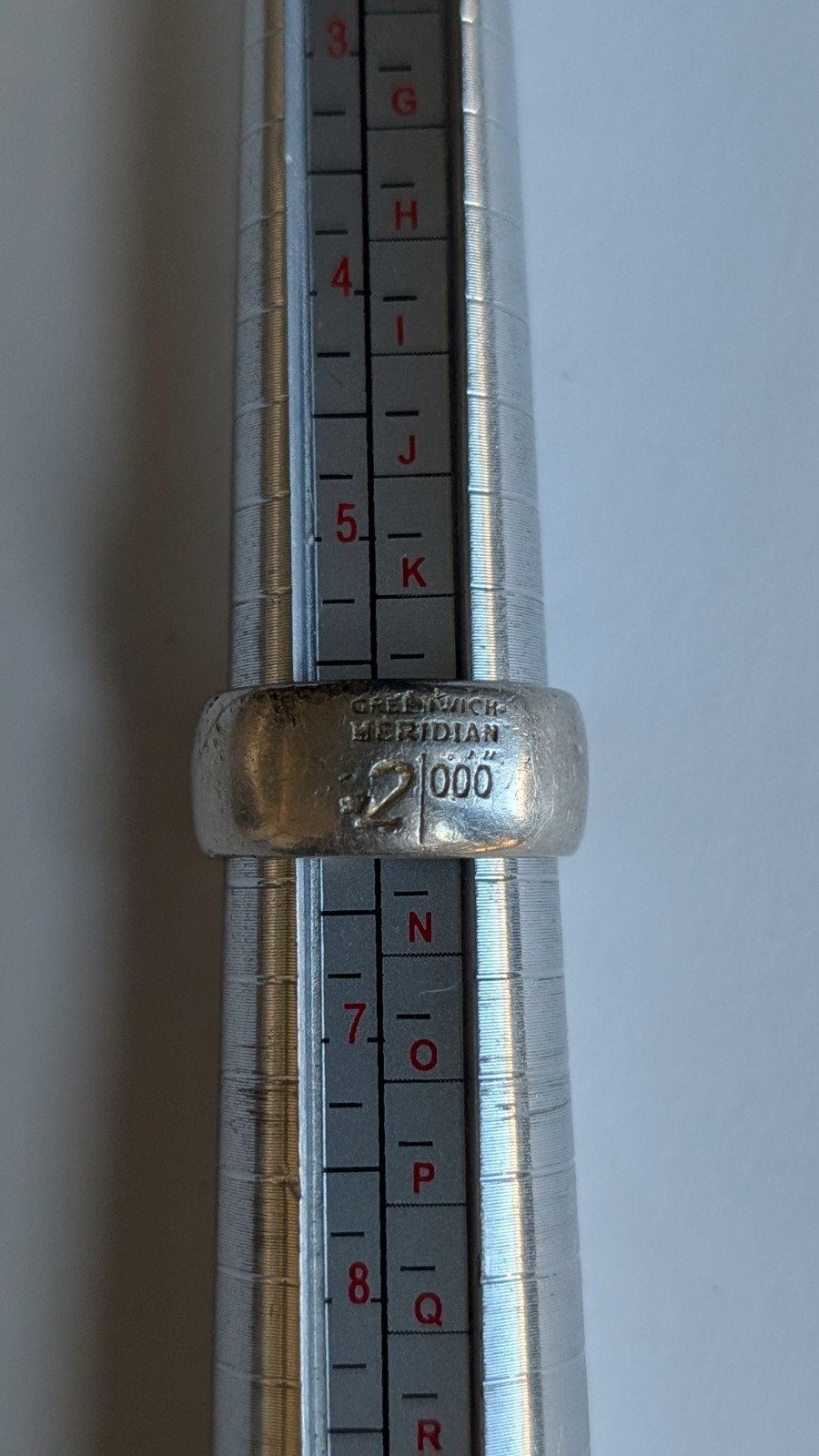 Vintage Sterling Silver Greenwich Meridian Millennial Band Ring | Size L 1/2 - Image 4