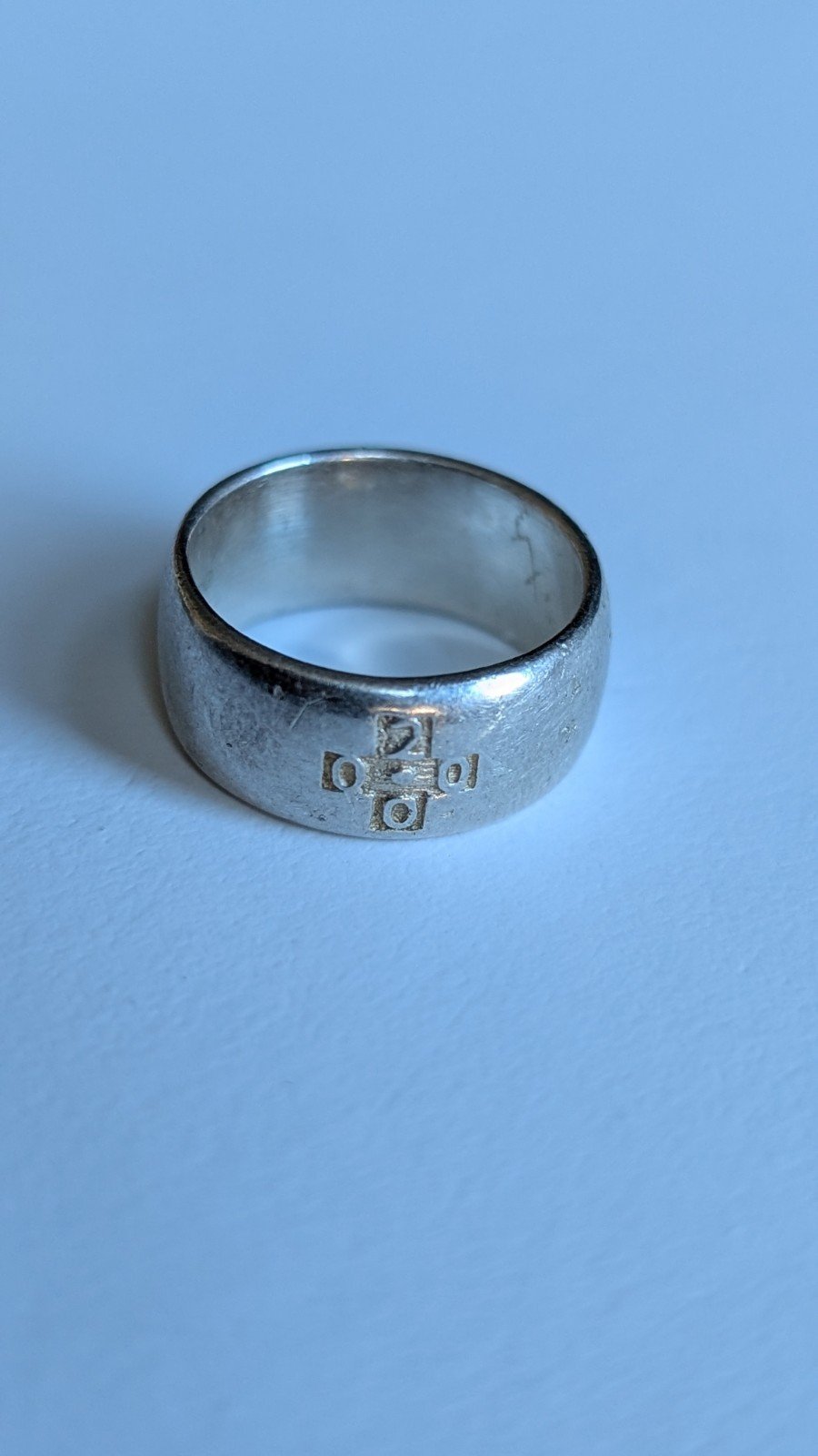 Vintage Sterling Silver Greenwich Meridian Millennial Band Ring | Size L 1/2 - Image 6