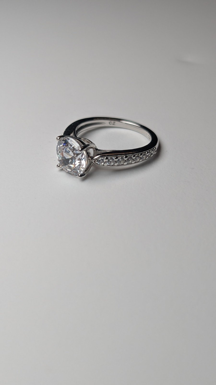 Vintage Sterling Silver CZ Stone Ring | Size J 1/2 | 925 Silver - Image 4