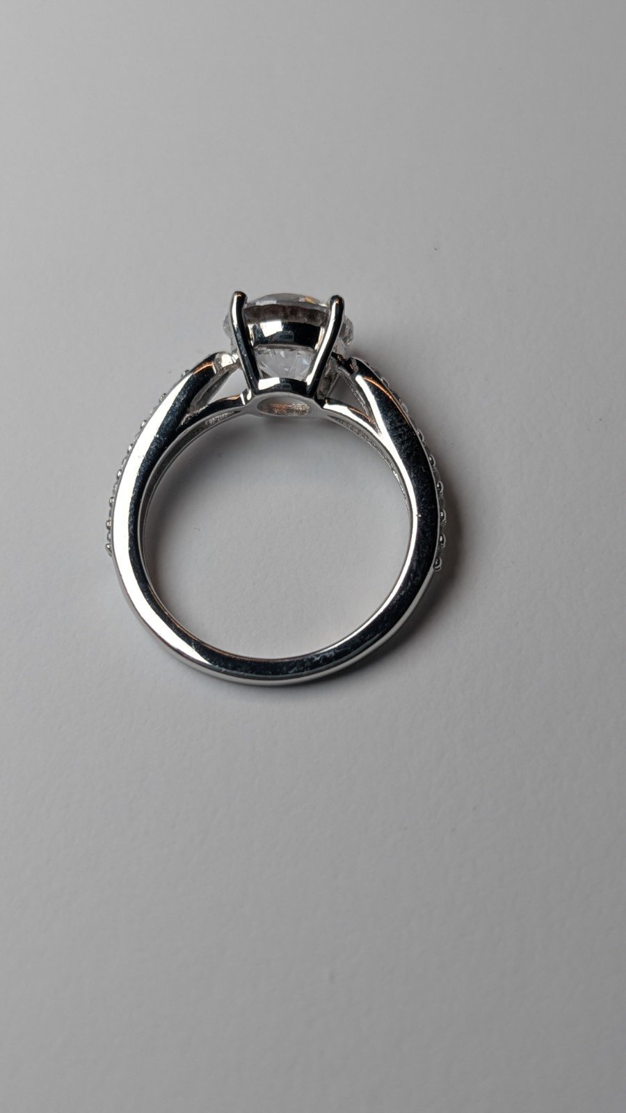 Vintage Sterling Silver CZ Stone Ring | Size J 1/2 | 925 Silver - Image 6