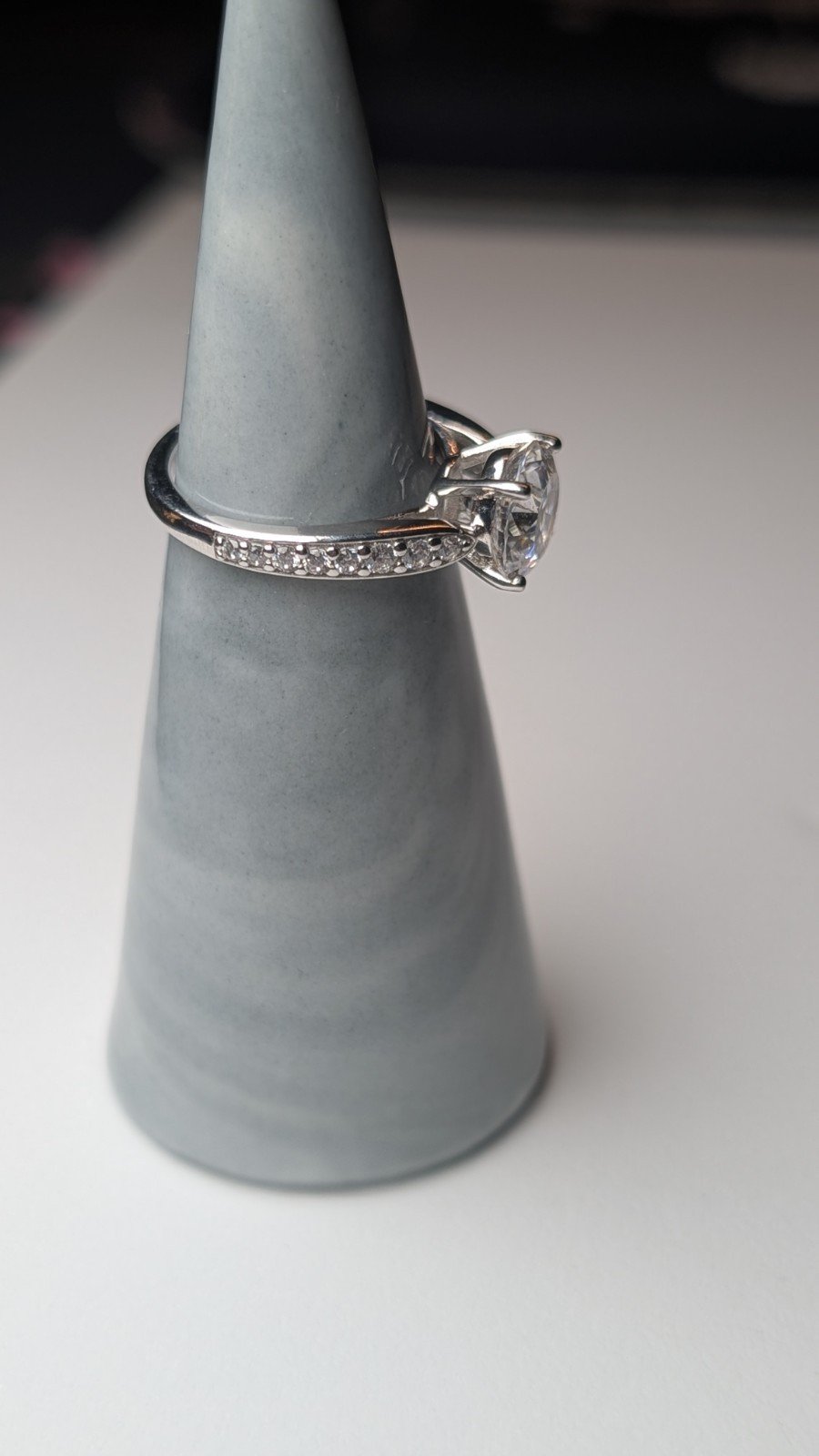 Vintage Sterling Silver CZ Stone Ring | Size J 1/2 | 925 Silver - Image 8