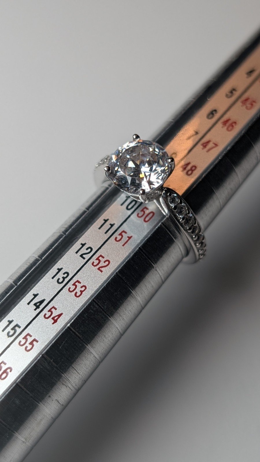 Vintage Sterling Silver CZ Stone Ring | Size J 1/2 | 925 Silver - Image 12