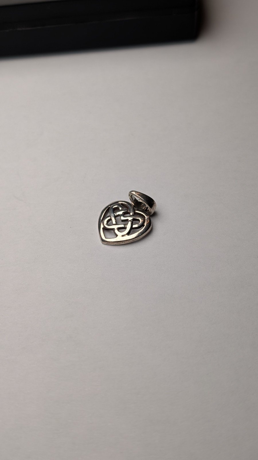 Vintage Sterling Silver Celtic Knott Heart Pendant | 925 Silver - Image 2