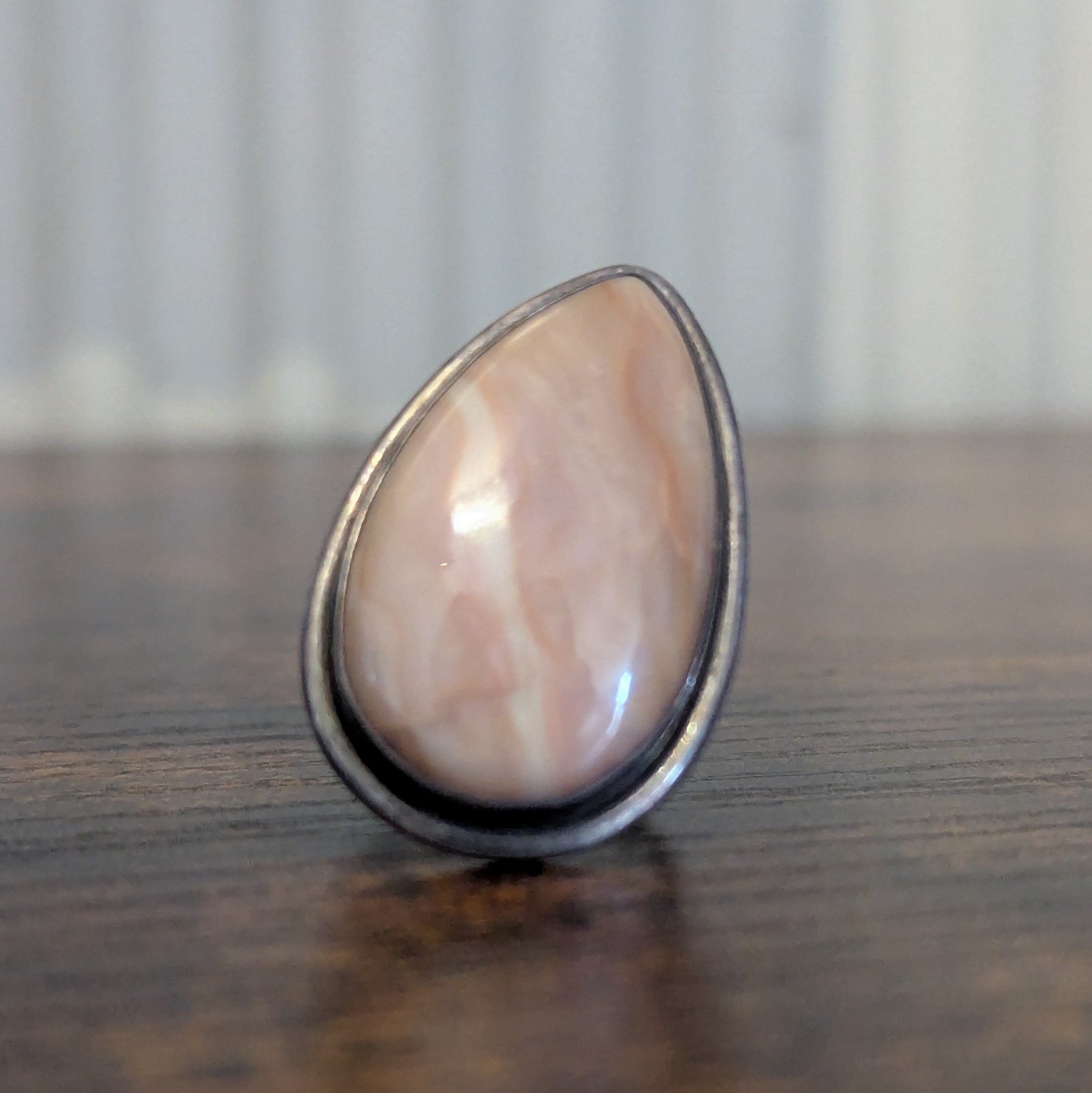 Vintage Gemstone Teardrop Ring | Size O - Image 2