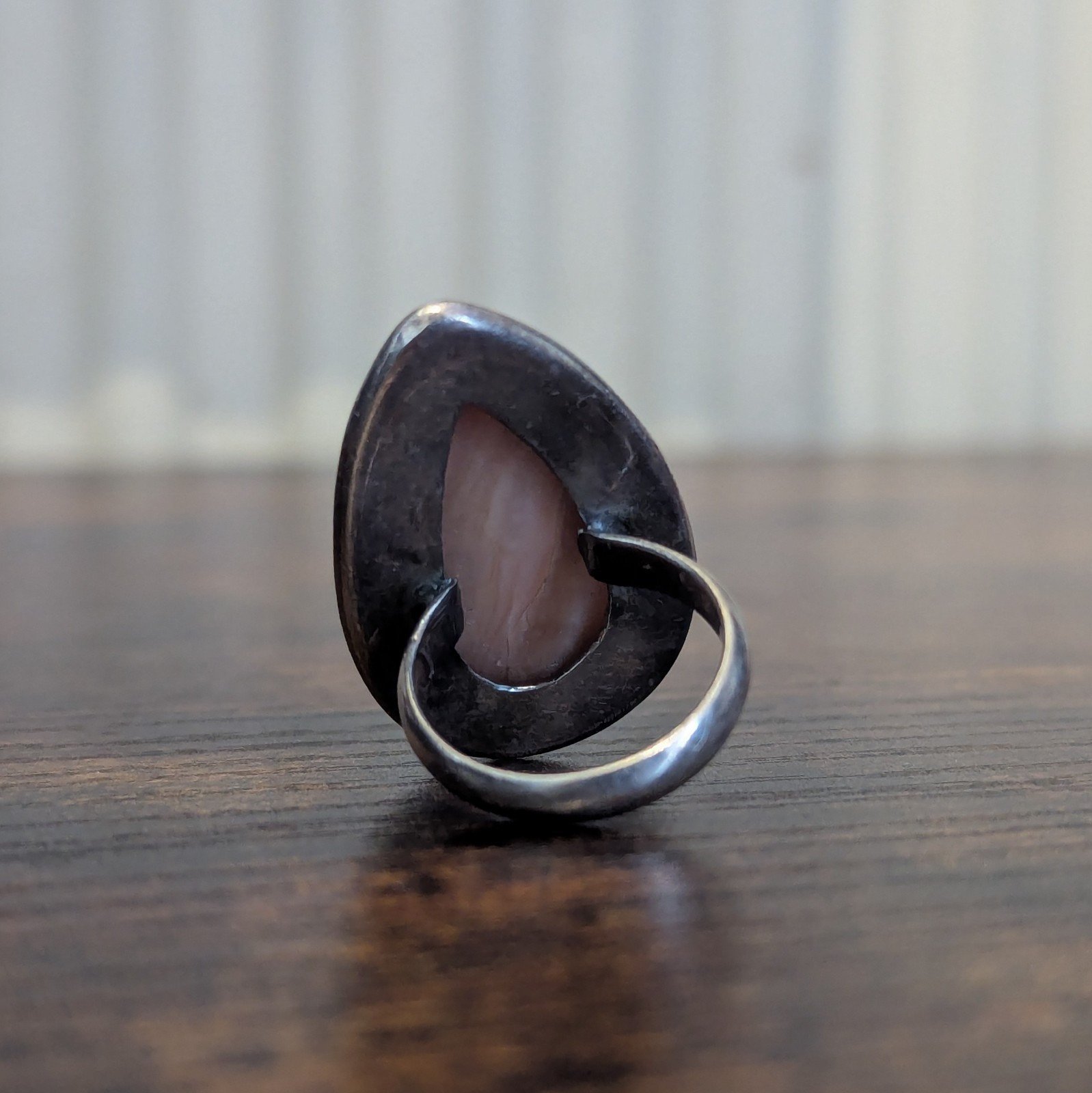 Vintage Gemstone Teardrop Ring | Size O - Image 3