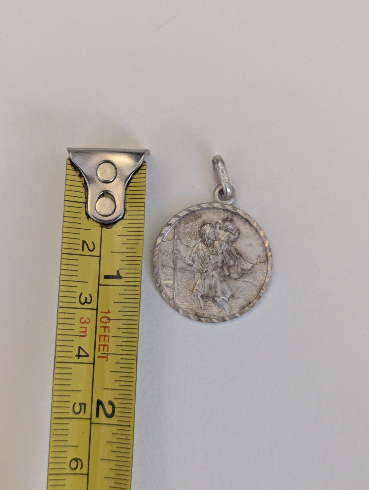 Vintage Sterling Silver St Christopher Pendant | 925 Silver - Image 3