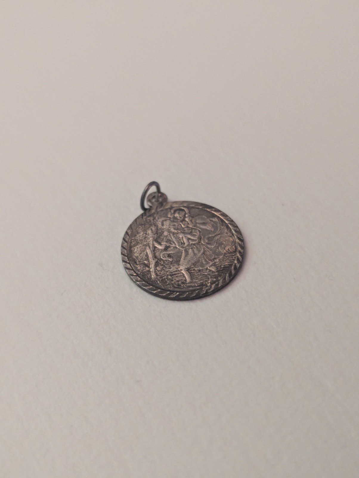 Vintage Sterling Silver St Christopher Pendant | 925 Silver