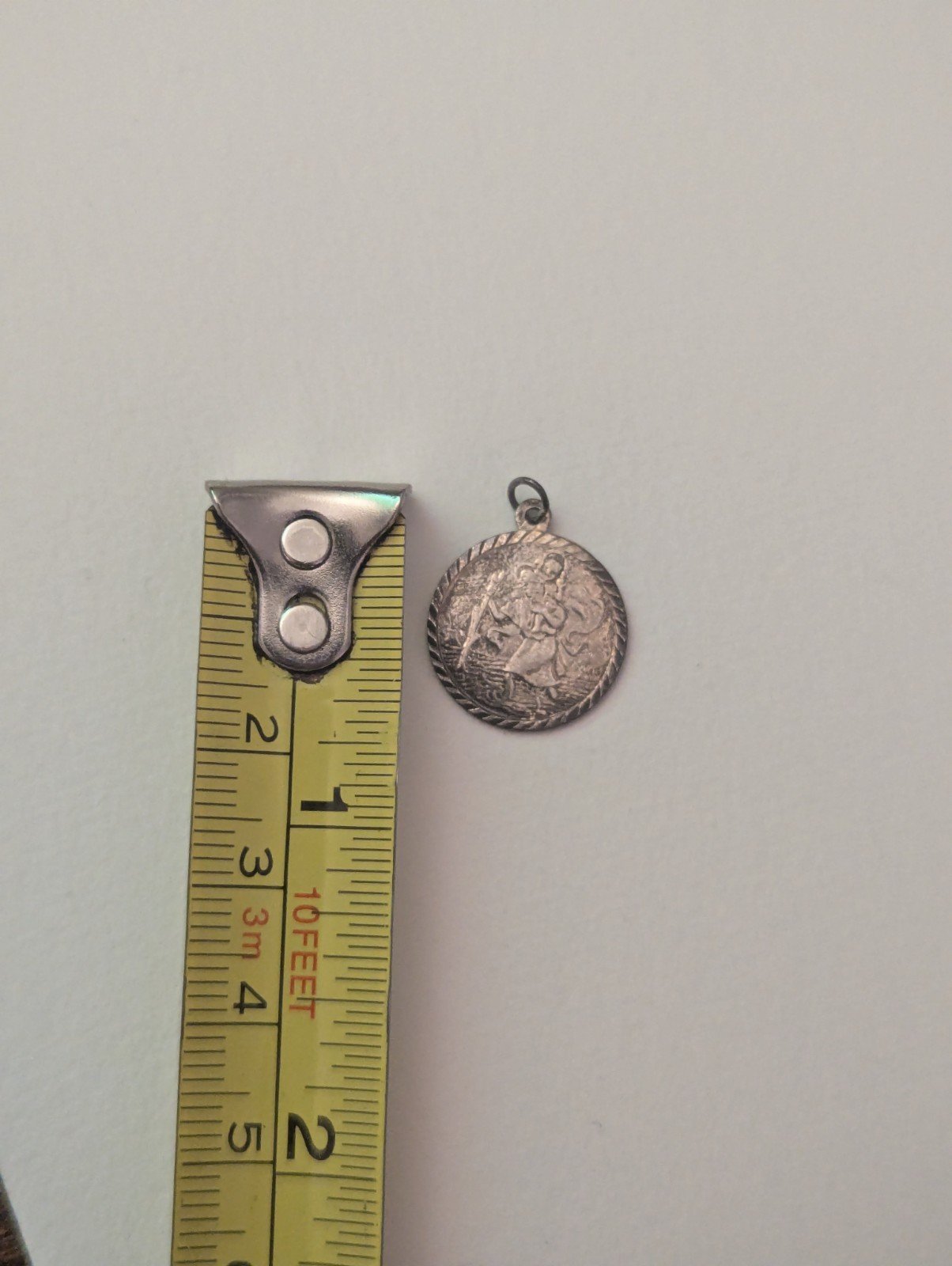 Vintage Sterling Silver St Christopher Pendant | 925 Silver - Image 3