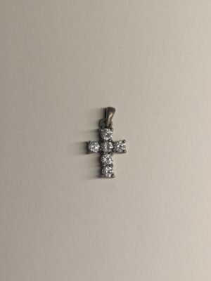 Vintage Sterling Silver Christian Cross With CZ Stones | 925 Silver