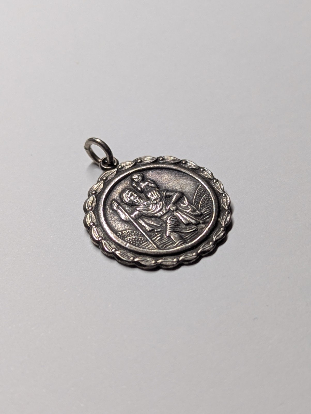 Vintage Sterling Silver St Christopher Pendant | 925 Silver