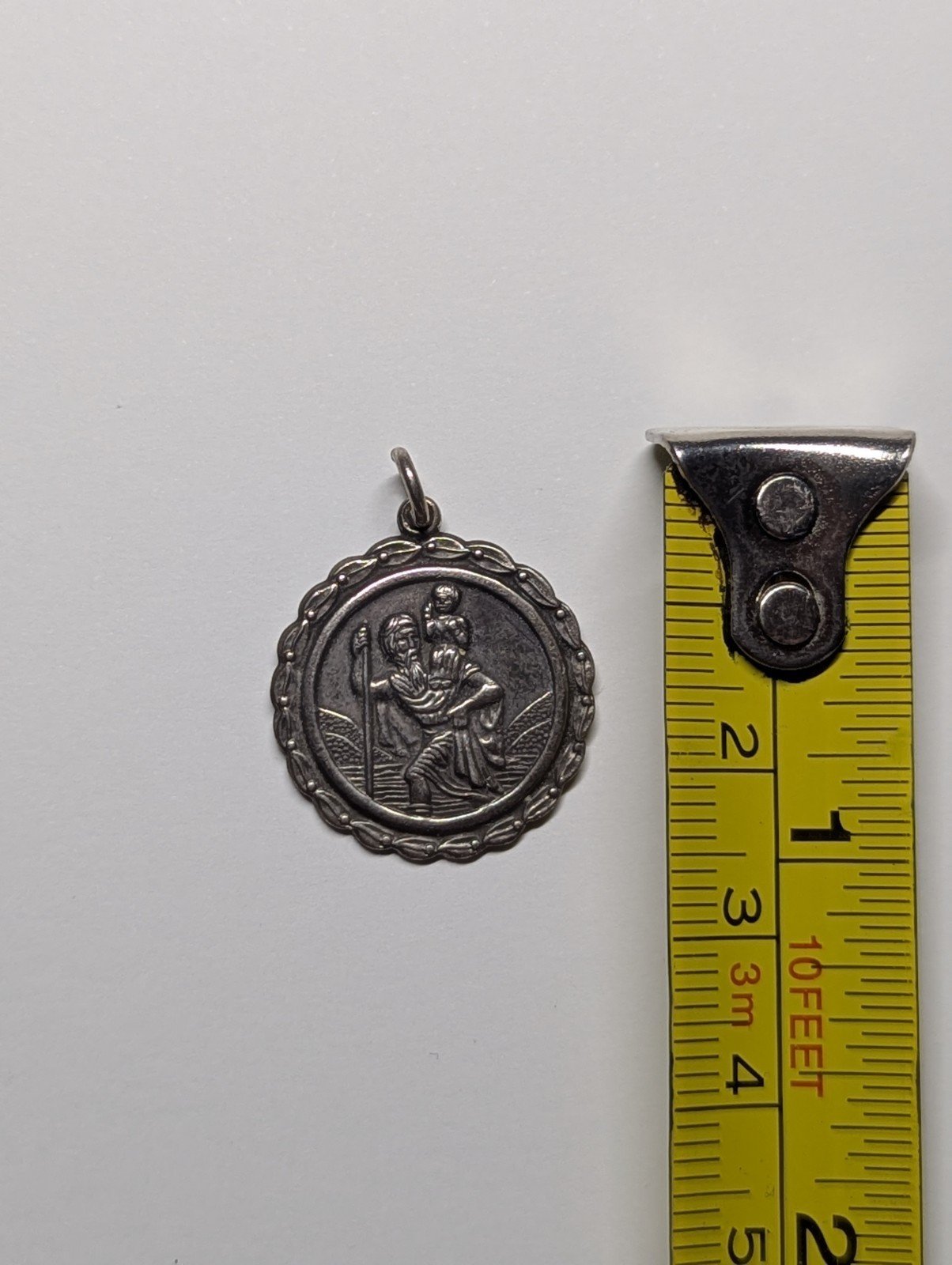 Vintage Sterling Silver St Christopher Pendant | 925 Silver - Image 4