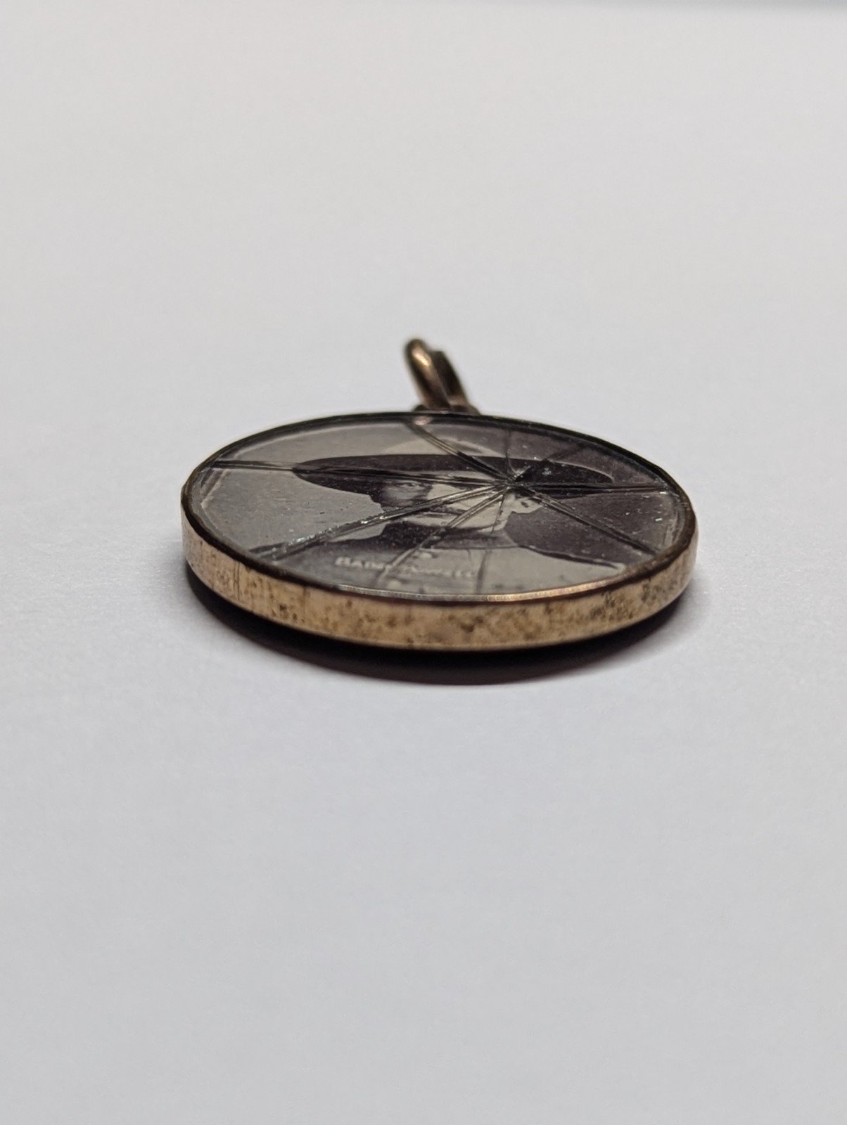 Antique Gold Tone Robert Baden-Powell And Lord Roberts Boer War Pendant Cracked - Image 5