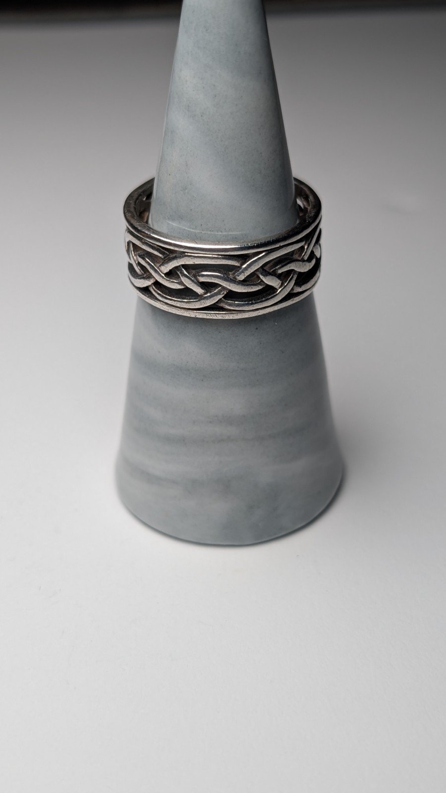 Vintage Sterling Silver Celtic Weave Ring | Size T 1/2 | 925 Silver - Image 3