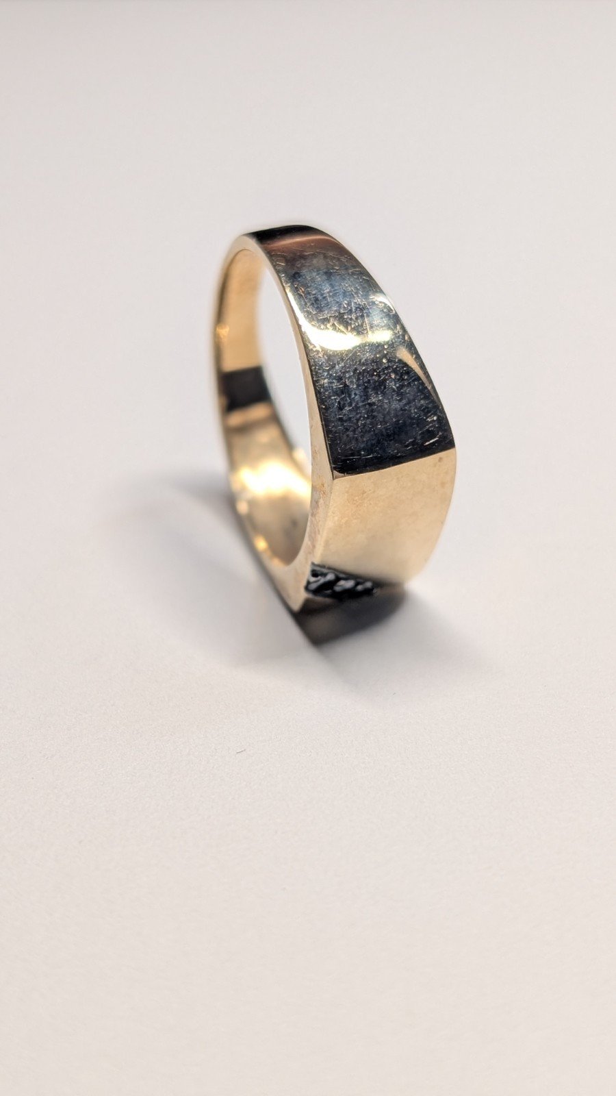 Vintage 9ct Gold Three Stone Onyx Signet Ring | Size V 1/2 | 375 Gold | 4.06g - Image 6