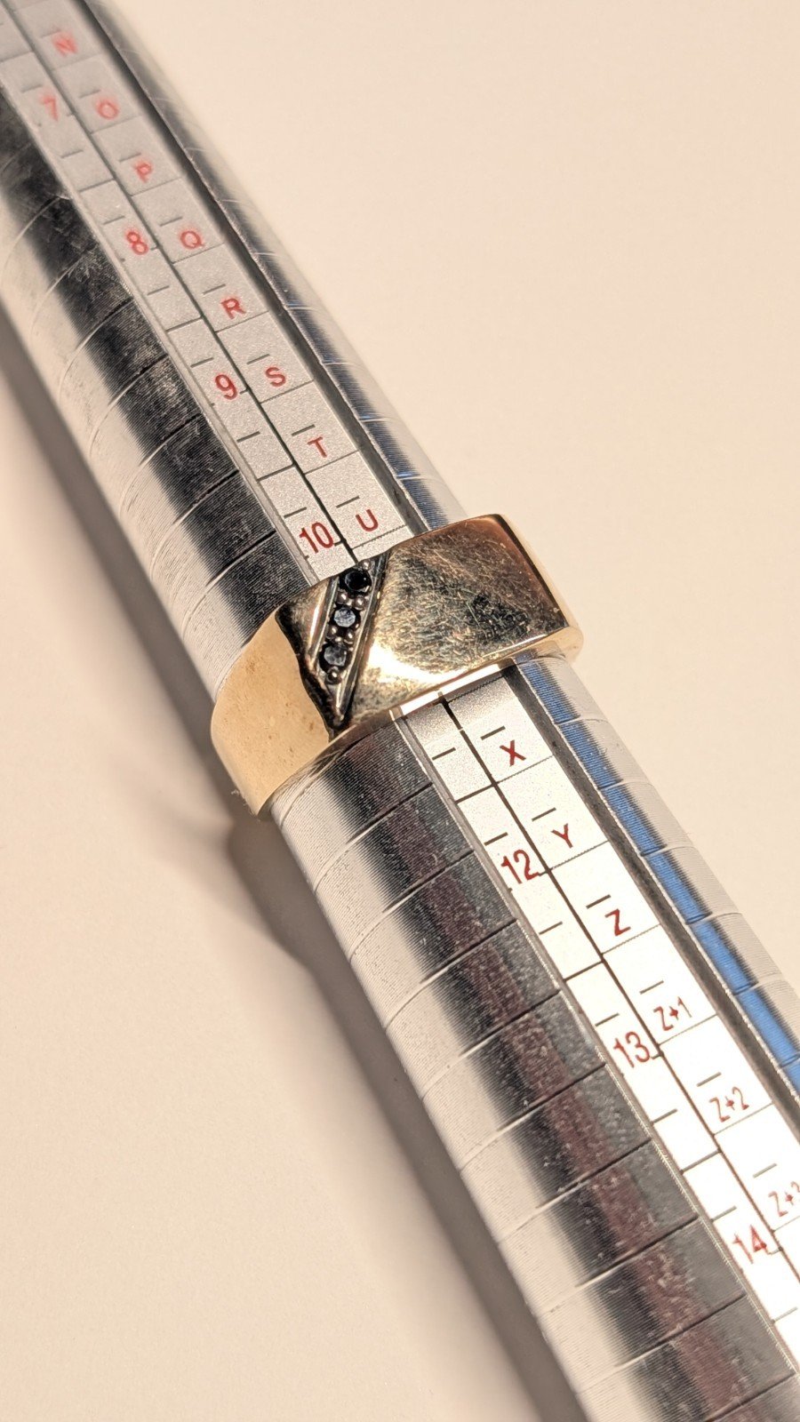 Vintage 9ct Gold Three Stone Onyx Signet Ring | Size V 1/2 | 375 Gold | 4.06g - Image 9