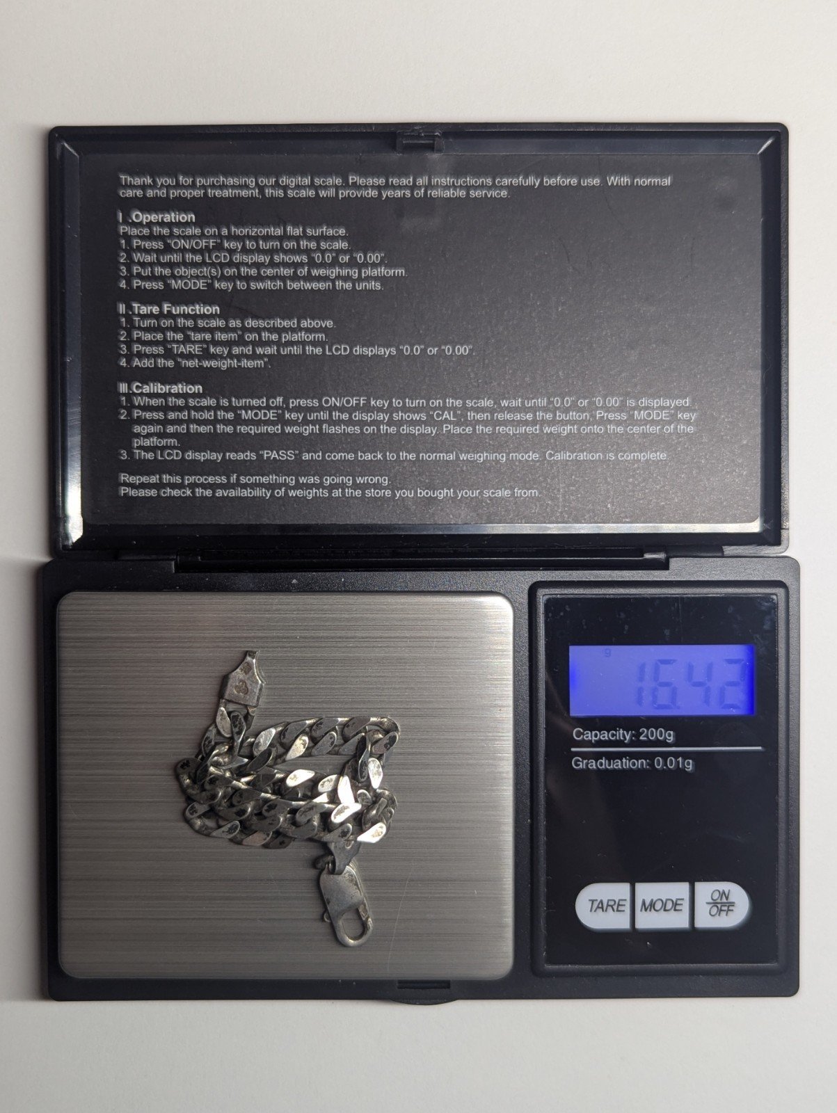 Vintage Sterling Silver Curb Link Mens Bracelet Chain | 21cm | 16.42g - Image 6