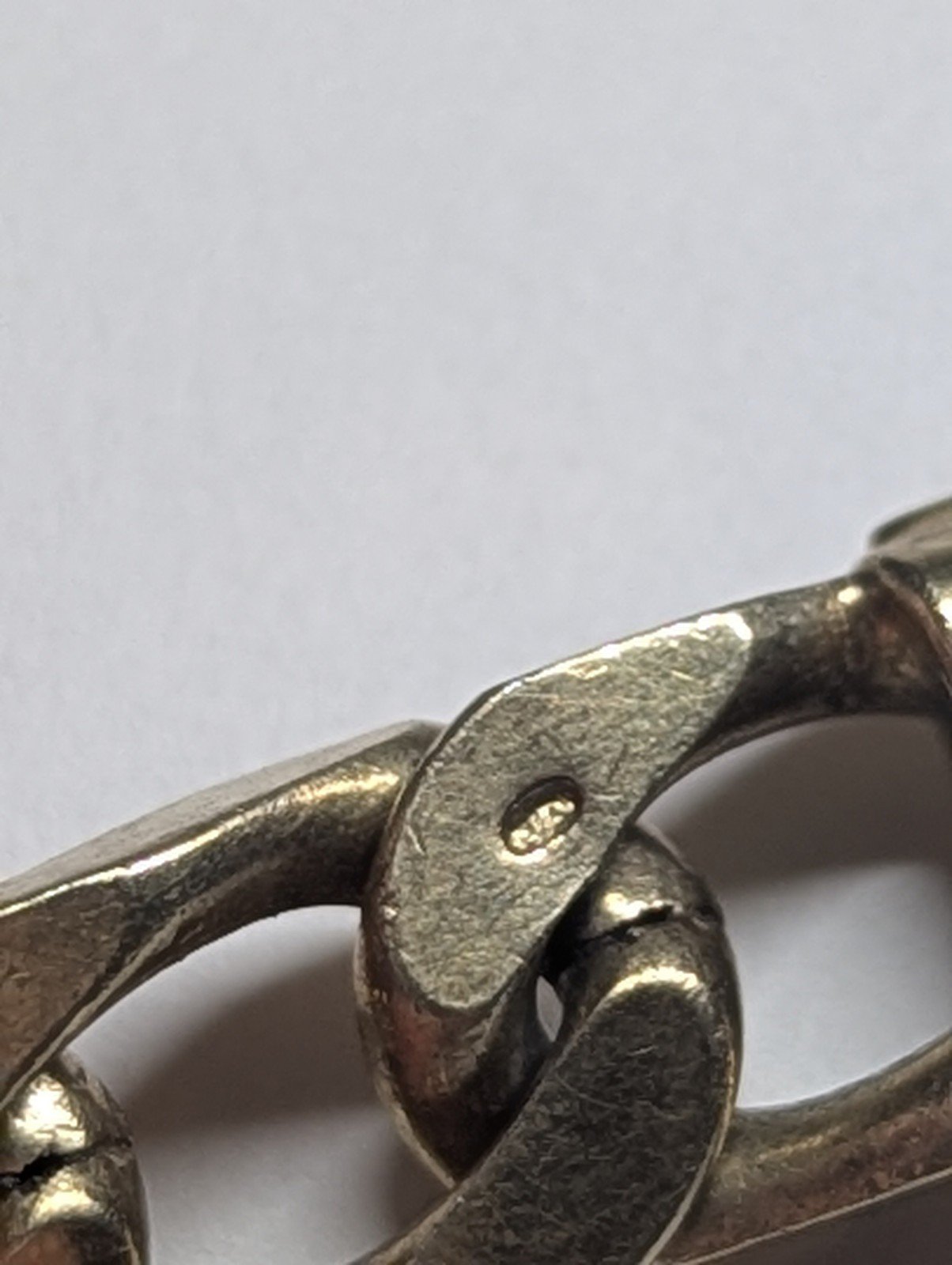 Vintage Gold Plated Sterling Silver Curb Link ID Bracelet Chain | 21cm | 28.64g - Image 9