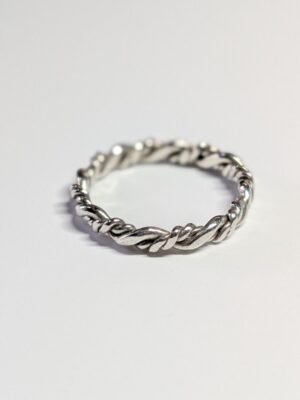 Vintage Sterling Silver Twist Ring | Size Q | 925 Silver