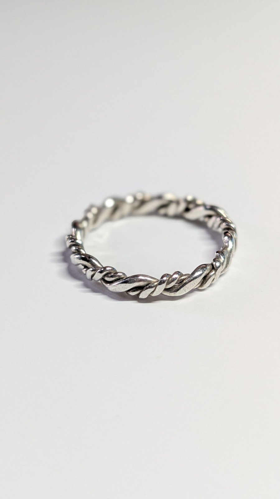Vintage Sterling Silver Twist Ring | Size Q | 925 Silver