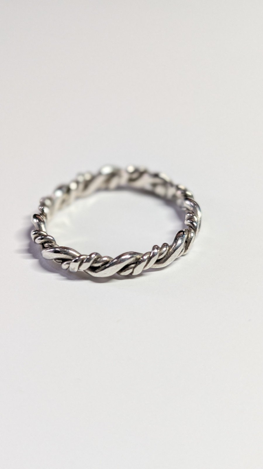 Vintage Sterling Silver Twist Ring | Size Q | 925 Silver - Image 2