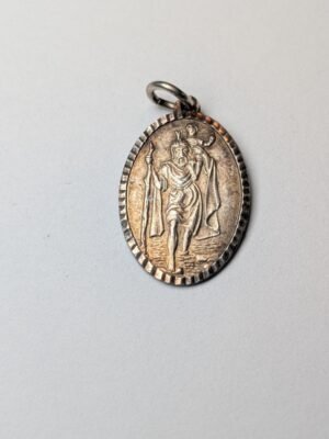 Vintage Sterling Silver St Christopher Pendant | 925 Silver Pendant