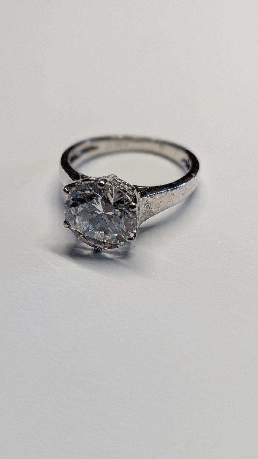 Vintage Sterling Silver DQCZ Solitaire Ring | Size 0 1/2 | 925 Silver - Image 10