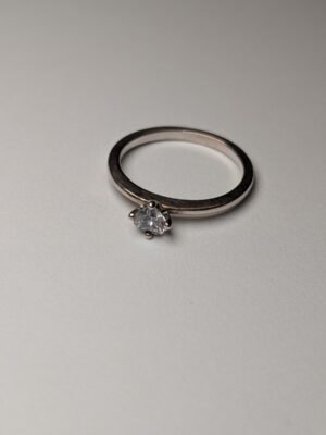 Genuine Pandora Sterling Silver Elevated Heart Ring Size S | 925 Silver