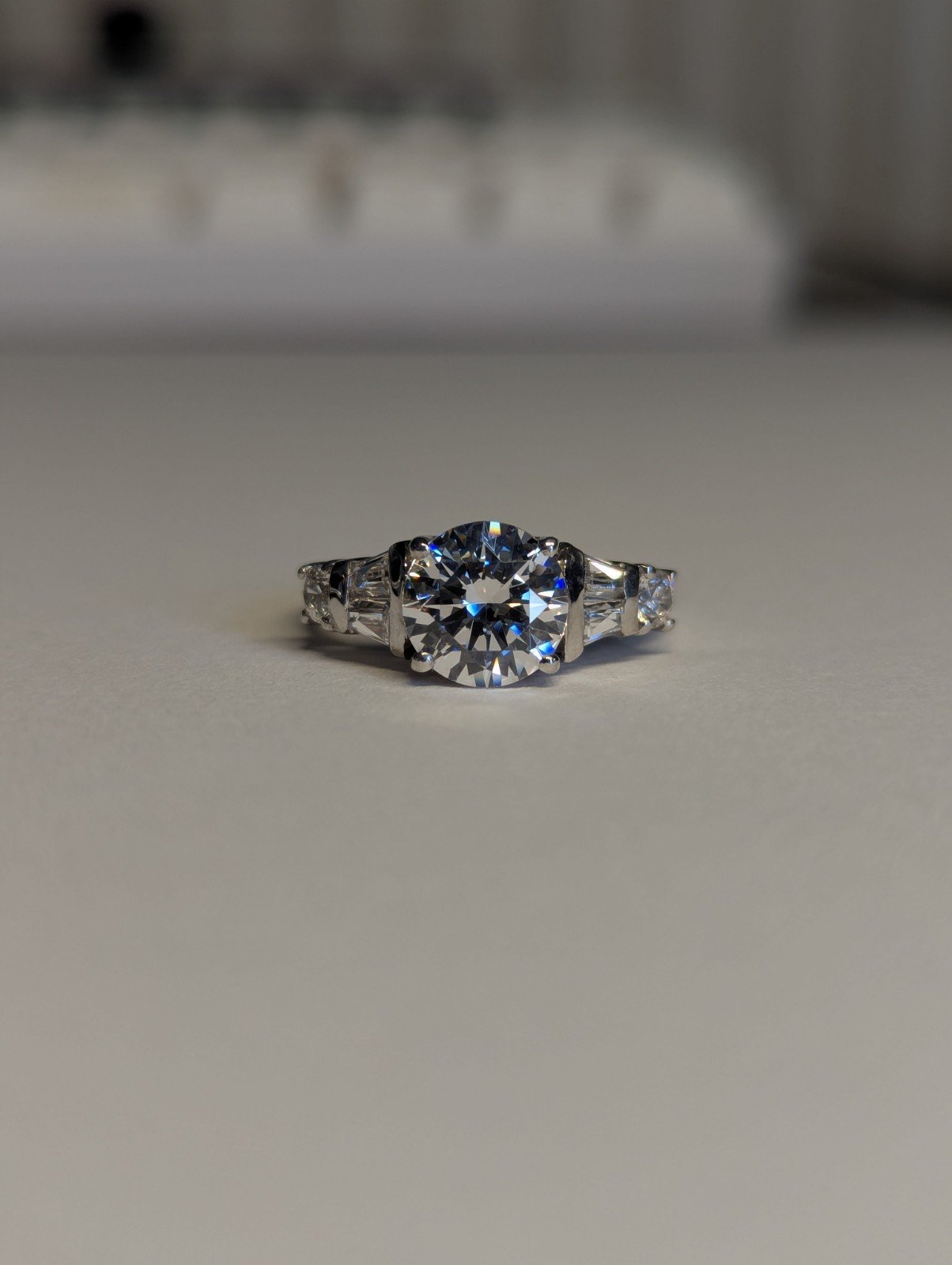 Vintage Sterling Silver Swarovski CZ Ring | Size K 1/2 | 925 Silver